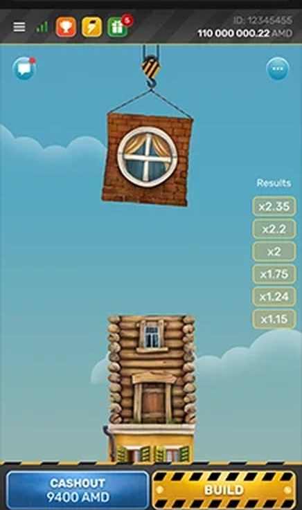 Tower Rush on a mobile browser with the BUILD button and risk-lane controls